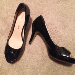 Franco Sarto Black Patent Pumps