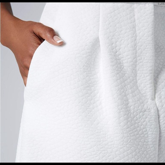 Topshop Pants - Topshop Textured Snakeskin Culottes - Size 4