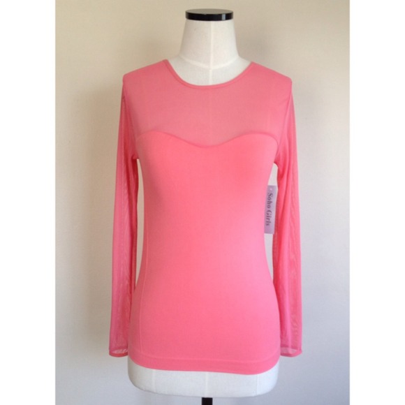 Coral Mesh Top