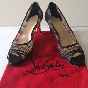 👠 Christian Louboutin Black Lace Pizzo 👠