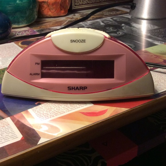 Pink small alarm clock