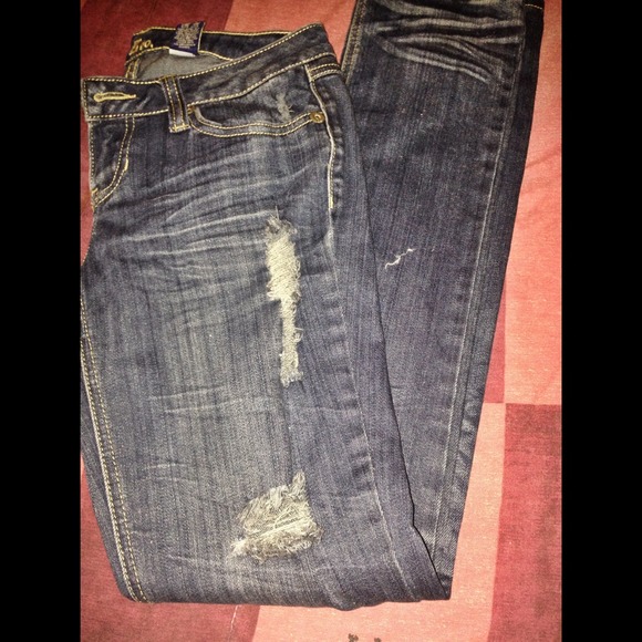 Distressed denim