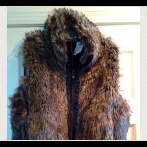 Brown Faux Fur Vest