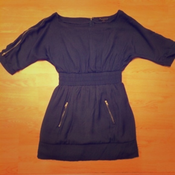 Navy blue zipper dress/tunic