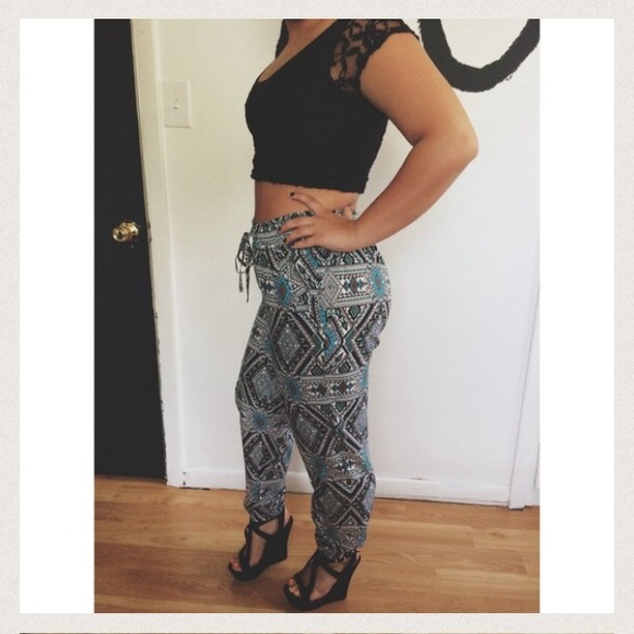 Silk Aztec Pants - Picture 3 of 3