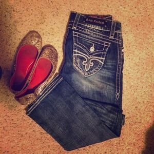 Rock Revival Jen Bootcut Jeans 28 Long