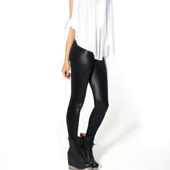 Blackmilk wet look black leggings