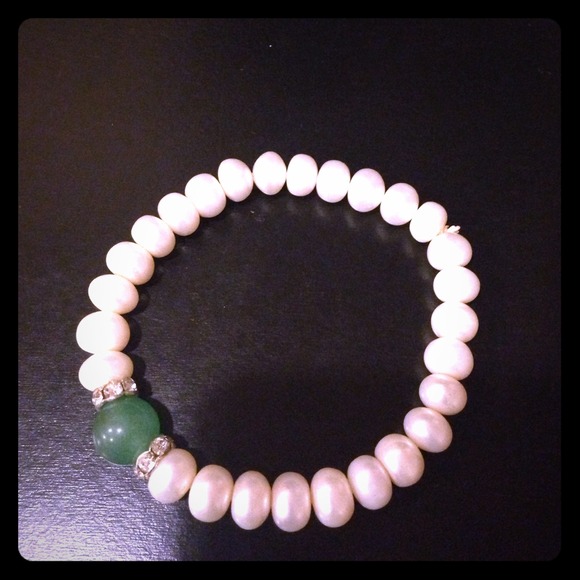 Genuine fresh water pearl adjustable bracelet