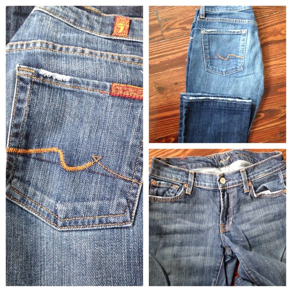 7 for all Mankind boot cut/flare jeans size 28!