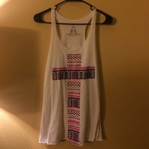 Tribal cross tank top