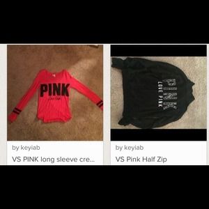 RESERVED BUNDLE: VS PINK shirt & half zip