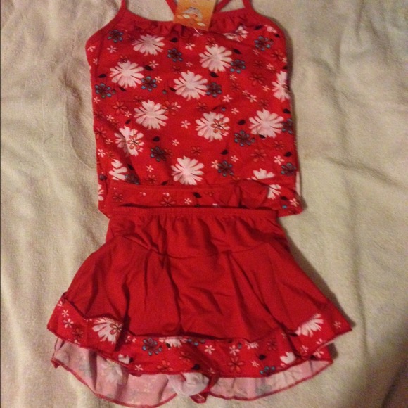 Floral two pieces swimsuit