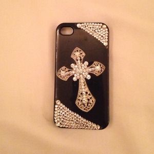 black, plastic, 3D iPhone 4/4S case.