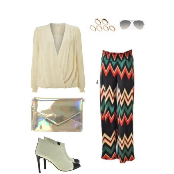 Pants - ONE SMALL LEFT! 💖CHEVRON PALAZZO PANTS!