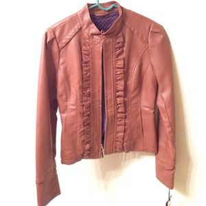 Tan Steve Madden Leather Jacket