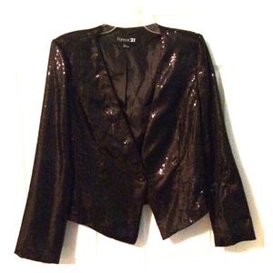 Black Sequin Blazer