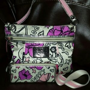 Coach Poppy petal print bag/wallet
