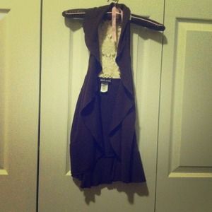 Brown vest w/ lace