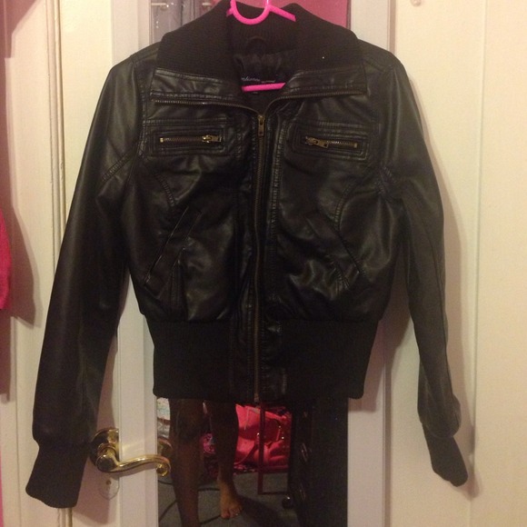 Faux leather Bomber Jacket - Picture 1 of 3