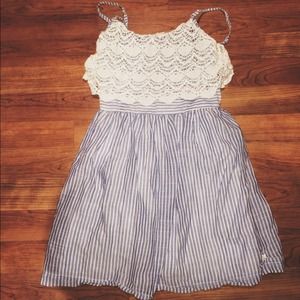 Abercrombie & Fitch Blue Striped Dress