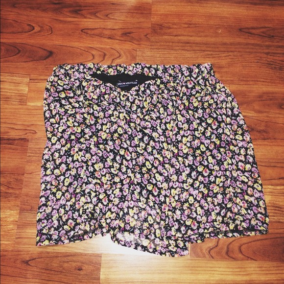 One Size Brandy Melville Floral Printed Skirt