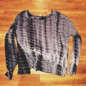 Oversized Long Sleeve Tie Dyed Shirt