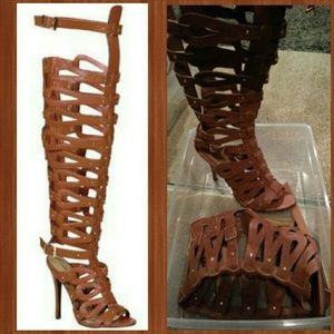 Tan Gladiator Heels