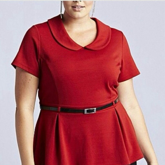 🌟SALE🌟 Phenomenal Red Peplum Top NWOT