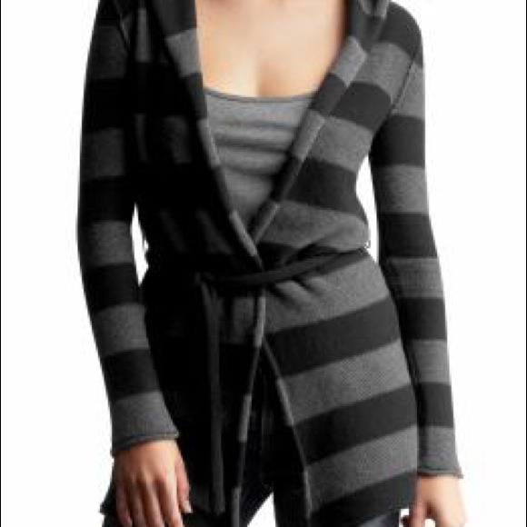 GAP Wrap striped Sweater with hood