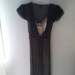 The Limited Floral Dress Navy Overlay