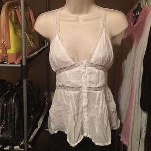 LF lace trim tank top