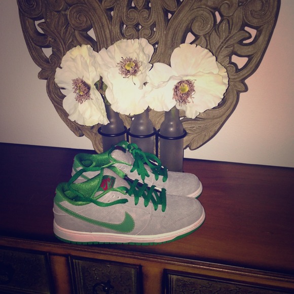Grey and green Nike