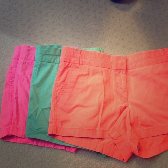 3 pairs of J crew chino shorts