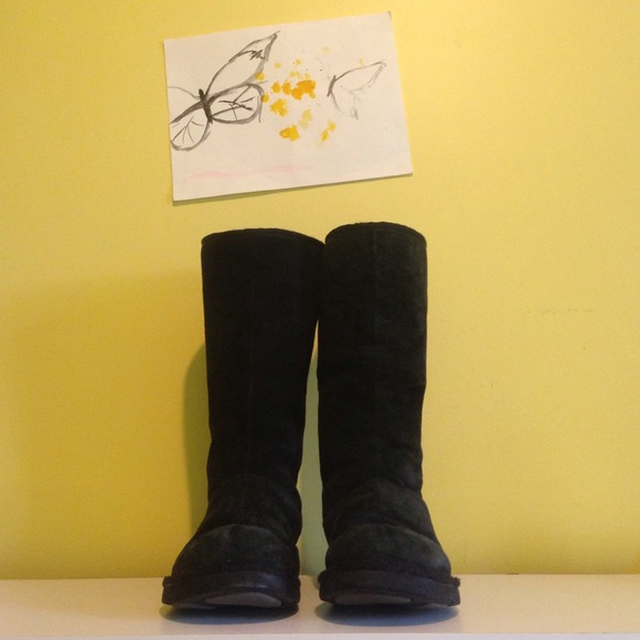 UGG Australia Knightsbridge Black Tall Suede Boots