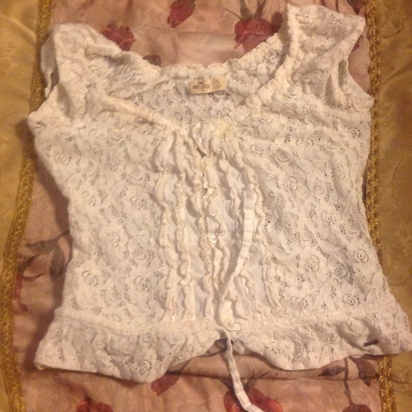 Hollister Tops - ❌ON HOLD❌White Hollister Lace Top