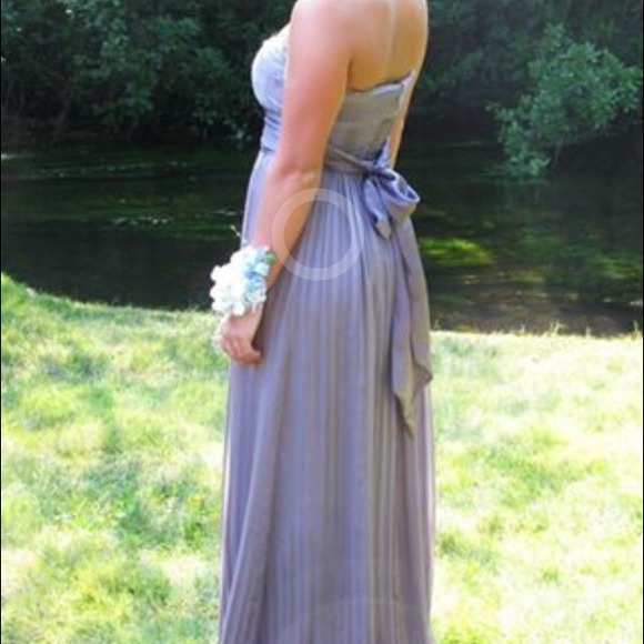 BCBG MAXARIA ALICIA PLEATED SILK EVENING GOWN - Picture 3 of 3