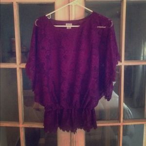 Purple lace top