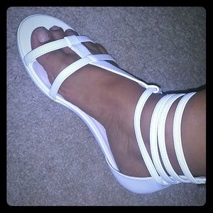 White gladiator sandals