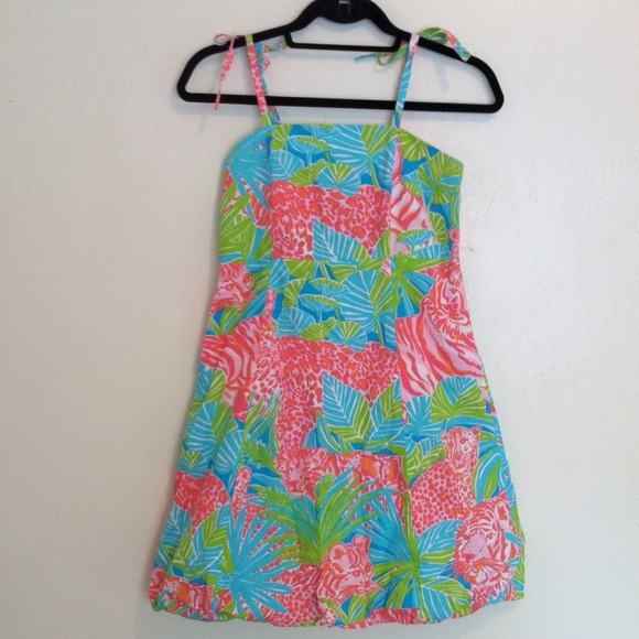 Lilly Pulitzer girls jungle print bubble dress