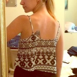 Tribal print flowy tank top