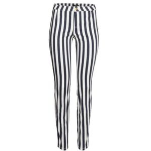 H&M - Slim-fit pants - B&W Stripe - Size 4 - NWT