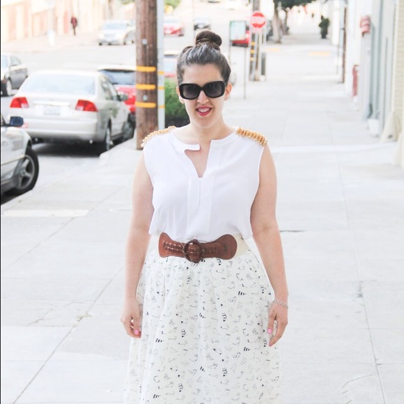 SOLD in BUNDLE: BCBG Shoulder Embellished Top - Picture 4 of 4