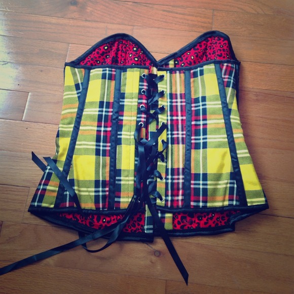 NWOT plaid corset