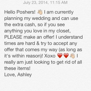 Bags, tops, jeans, dresses, etc.!