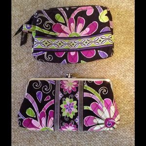 Wallet with matching makeup bag
