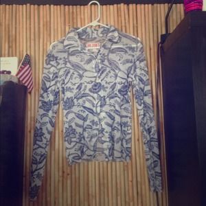 Printed button up shirt