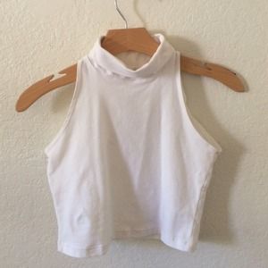AA Sleeveless Turtle Neck Crop Top