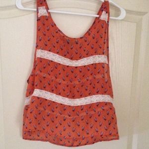 Lace detail tank!