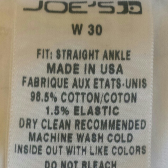 White straight ankle JOE's - Picture 3 of 4