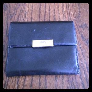 Mens prada authentic black wallet